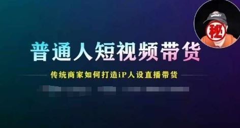 普通人短视频带货，传统商家如何打造IP人设直播带货-九天资源站