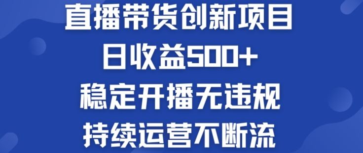 淘宝无人直播带货创新项目：日收益500+  稳定开播无违规  持续运营不断流【揭秘】-九天资源站