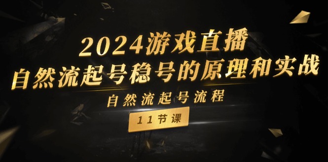 2024游戏直播自然流起号稳号的原理和实战，自然流起号流程（11节）-九天资源站