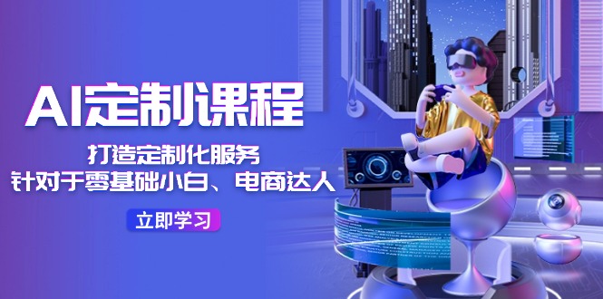 AI定制课程，打造定制化服务（针对于零基础小白、电商达人）36节课-九天资源站