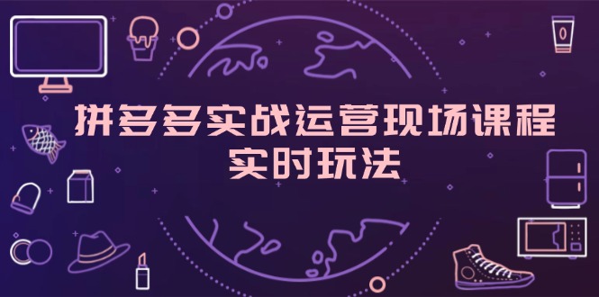 （11759期）拼多多实战运营现场课程，实时玩法，爆款打造，选品、规则解析-九天资源站