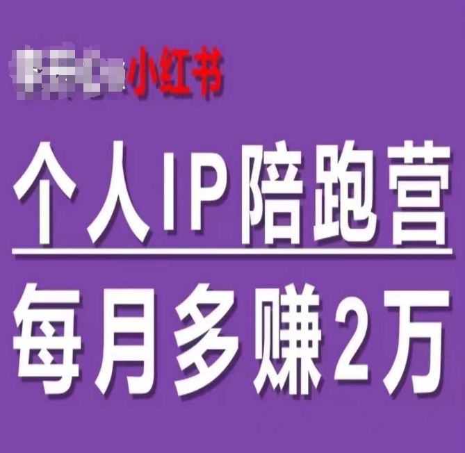 小红书个人IP陪跑营，60天拥有自动转化成交的双渠道个人IP，每月多赚2w-九天资源站