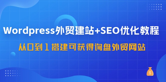 （11911期）WordPress-外贸建站+SEO优化教程：从0到1搭建可获得询盘外贸网站-57节课-九天资源站