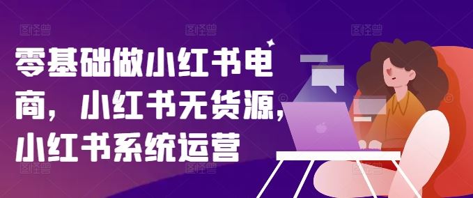 零基础做小红书电商，小红书无货源，小红书系统运营-九天资源站