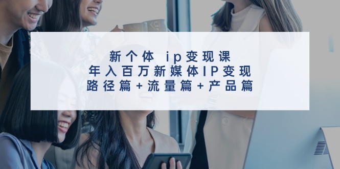 新个体ip变现课，年入百万新媒体IP变现，路径篇+流量篇+产品篇-九天资源站