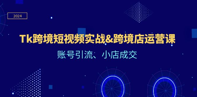 Tk跨境短视频实战&跨境店运营课：账号引流、小店成交-九天资源站