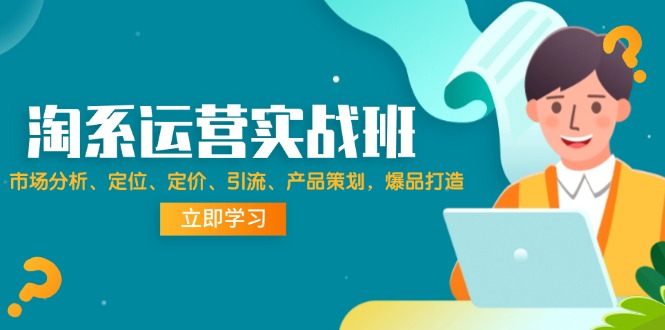 （12186期）淘系运营实战班：市场分析、定位、定价、引流、产品策划，爆品打造-九天资源站