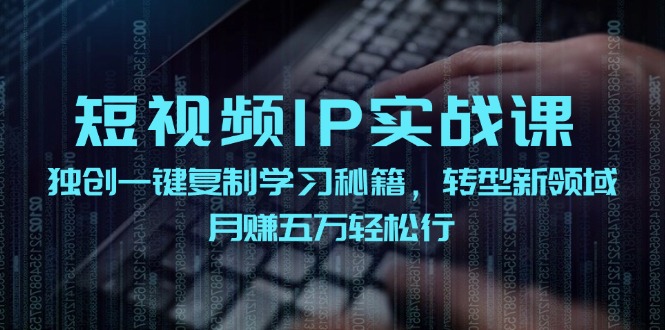 （12193期）短视频 IP实战课，独创一键复制学习秘籍，转战新领域，月赚五万轻松行-九天资源站