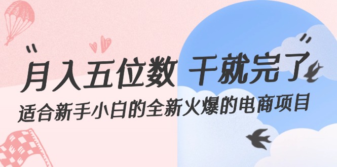 （12241期）月入五位数 干就完了 适合新手小白的全新火爆的电商项目-九天资源站