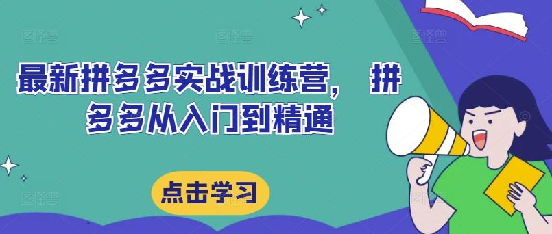 最新拼多多实战训练营， 拼多多从入门到精通-九天资源站