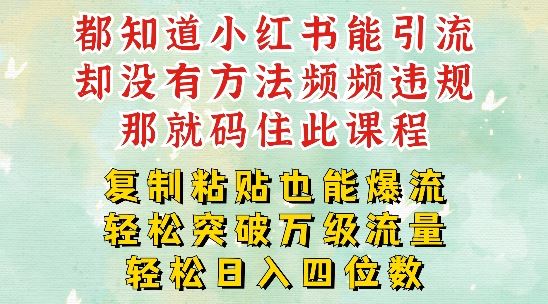 小红书靠复制粘贴一周突破万级流量池干货，以减肥为例，每天稳定引流变现四位数【揭秘】-九天资源站