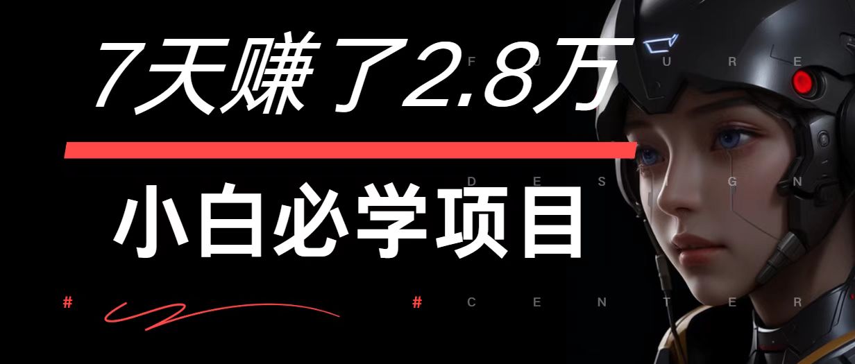 7天赚了2.8万！每单利润最少500+，轻松月入7万+小白有手就行-九天资源站