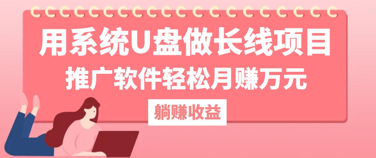 用系统U盘做长线项目，推广软件轻松月赚万元(附制作教程+软件-九天资源站