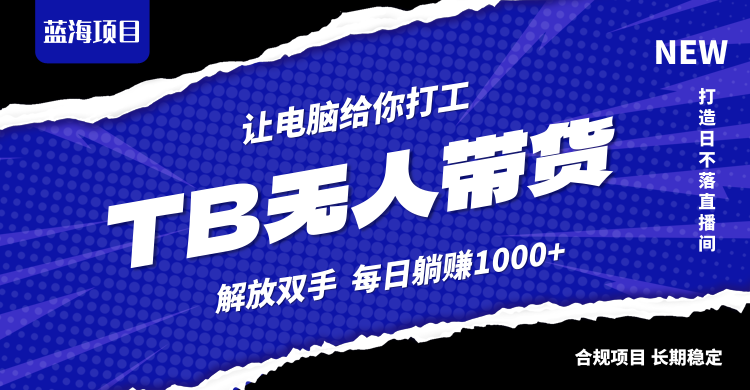 淘宝无人直播最新玩法，不违规不封号，轻松月入3W+-九天资源站
