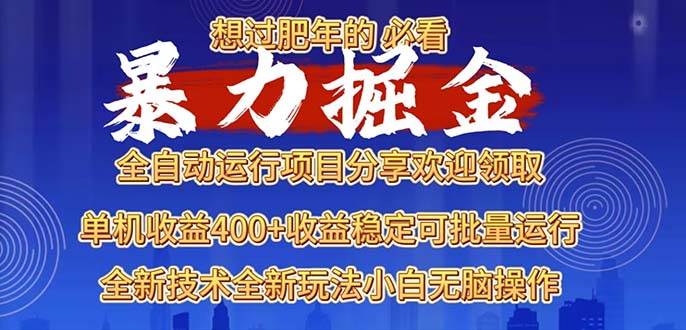 （13675期）2025暴力掘金项目，想过肥年必看！-九天资源站