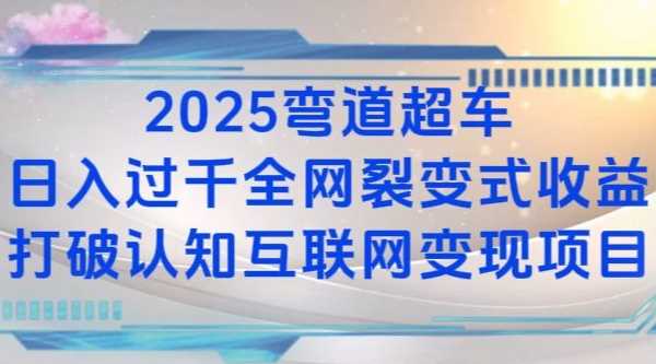 2025弯道超车日入过K全网裂变式收益打破认知互联网变现项目【揭秘】-九天资源站