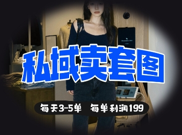 私域卖套图每天3-5单，每单利润99-九天资源站