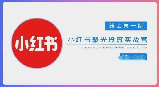 小红书聚光陪跑第一期，教你从0到1玩转小红书聚光投流，搭建小红书付费投流团队，更快的见到效果-九天资源站