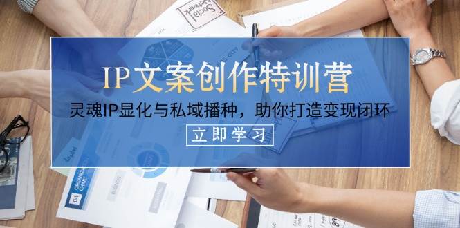 IP文案创作特训营，灵魂IP显化与私域播种，助你打造变现闭环(14节课)-九天资源站
