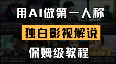 用AI做第一人称独白影视解说，手把手教学，保姆级教程-九天资源站