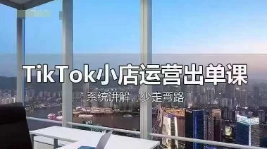 TikTok小店运营出单课，从开店选品、运营出单、发货回款，进行全流程讲解-九天资源站