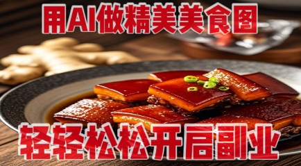 用AI做精美美食图，无需专业设备拍摄，轻轻松松开启副业-九天资源站