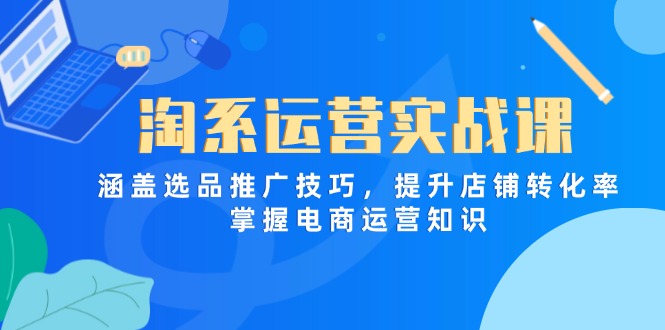 淘系运营实战课，涵盖选品推广技巧，提升店铺转化率，掌握电商运营知识-九天资源站