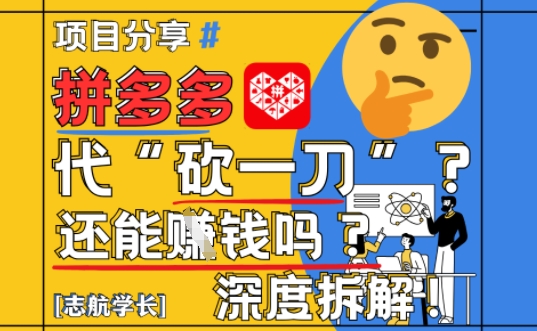 【2025最新】拼多多代坎助力项目深度拆解：还能挣钱吗?全流程玩法-九天资源站