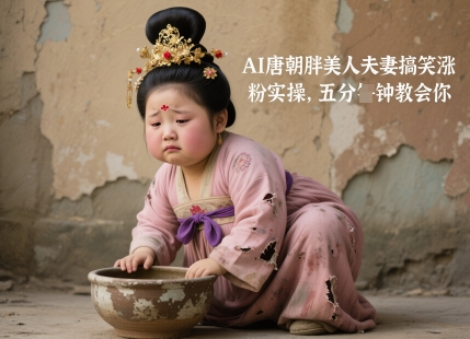 AI唐朝胖美人夫妻搞笑涨粉实操，五分钟教会你-九天资源站