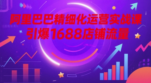 阿里巴巴精细化运营实战课，引爆1688店铺流量-九天资源站