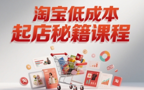 淘宝低成本起店系统课，助你快速起店，实现弯道超车-九天资源站