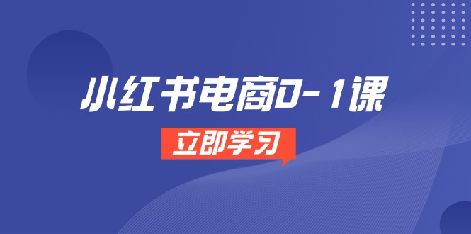 小红书电商0-1课，开店选品全流程，多平台素材处理与爆款笔记制作-九天资源站