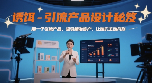 诱饵-引流产品设计秘笈，用一个引流产品，吸引精准客户，让他们主动找你-九天资源站