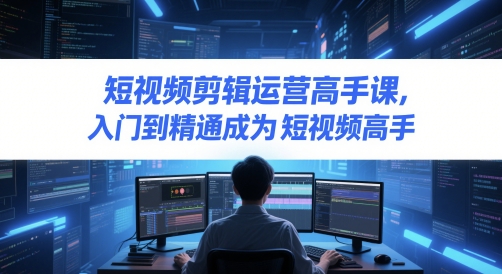 短视频剪辑运营高手课，入门到精通成为短视频高手-九天资源站