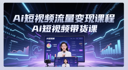 Ai短视频流量变现课程，Ai短视频带货课-九天资源站