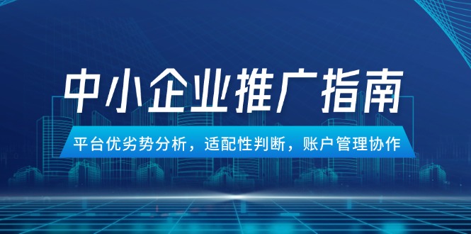 中小企业竞价推广指南，平台优劣势分析，适配性判断，账户管理协作-九天资源站