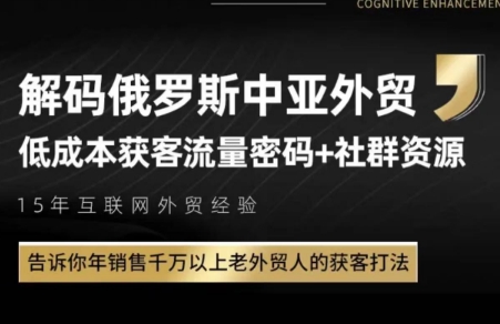 俄罗斯中亚外贸低成本获客流-九天资源站