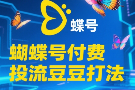 渔财老师·2025蝴蝶号付费投流豆豆打法-九天资源站