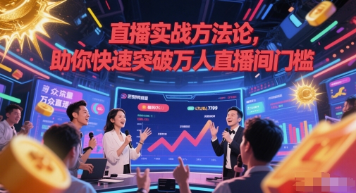 直播实战方法论，助你快速突破万人直播间门槛-九天资源站