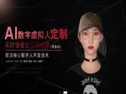 AI数字虚拟人定制，实时语音交互训练营(零基础)，前沿核心数字人开发技术-九天资源站