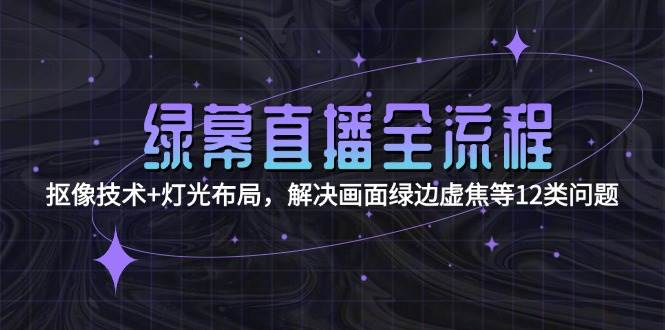 绿幕直播全流程：抠像技术+灯光布局，解决画面绿边虚焦等12类问题-九天资源站