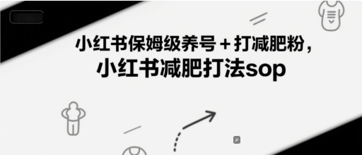 小红书保姆级养号+打减肥粉，小红书减肥打法sop-九天资源站