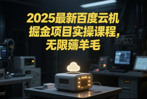 2025最新百度云机掘金项目实操课程单窗口保底5-10元月收益单窗口150+【揭秘】-九天资源站