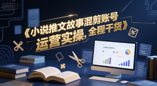小说推文故事混剪账号运营实操，全程干货-九天资源站