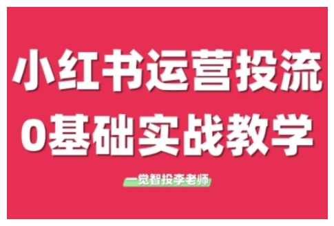 小红书运营投流，小红书广告投放从0到1的实战课，学完即可开始投放(更新)-九天资源站