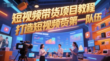 短视频带货项目教程，打造短视频带货第一队伍-九天资源站