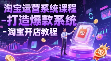 淘宝运营系统课程-打造爆款系统-淘宝开店教程-九天资源站