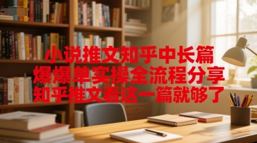 小说推文知乎中长篇爆单实操全流程分享，知乎推文看这一篇就够了-九天资源站