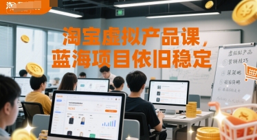 淘宝虚拟产品课，蓝海项目依旧稳定-九天资源站
