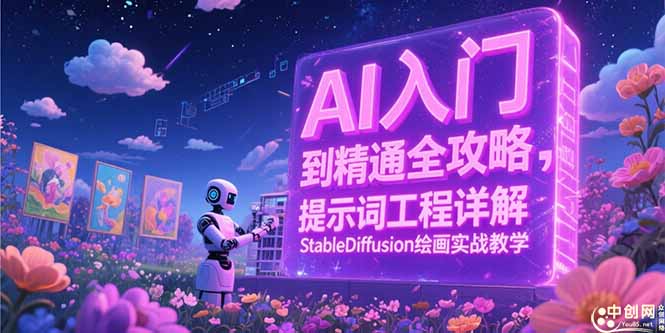 AI入门到精通全攻略，提示词工程详解，StableDiffusion绘画实战教学-九天资源站